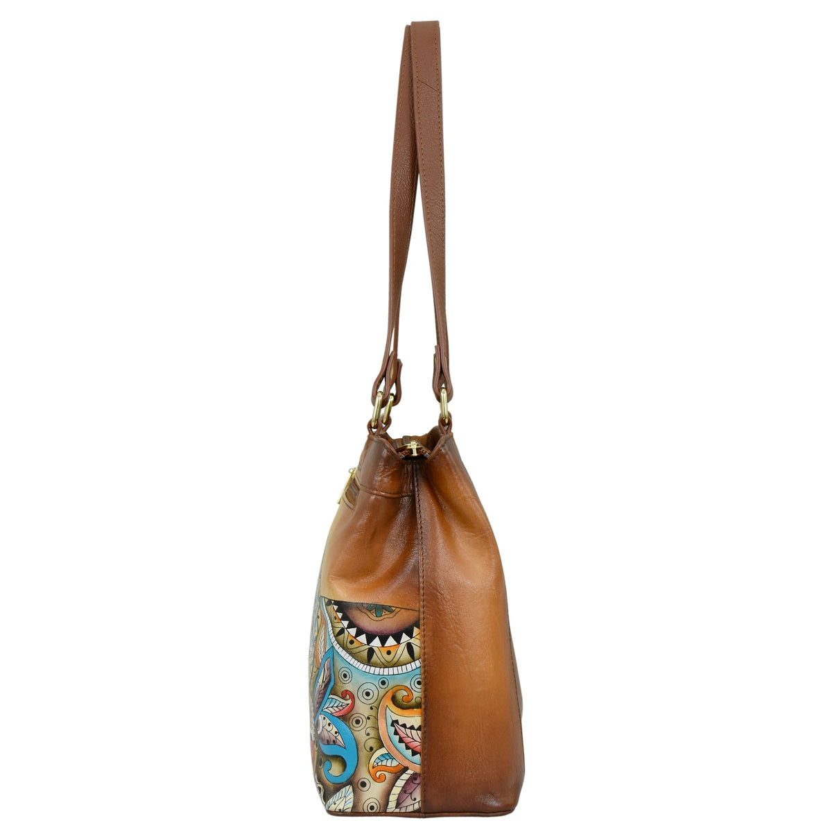 Leather Hand-Painted Medium Everyday Tote - 710 - Anuschka