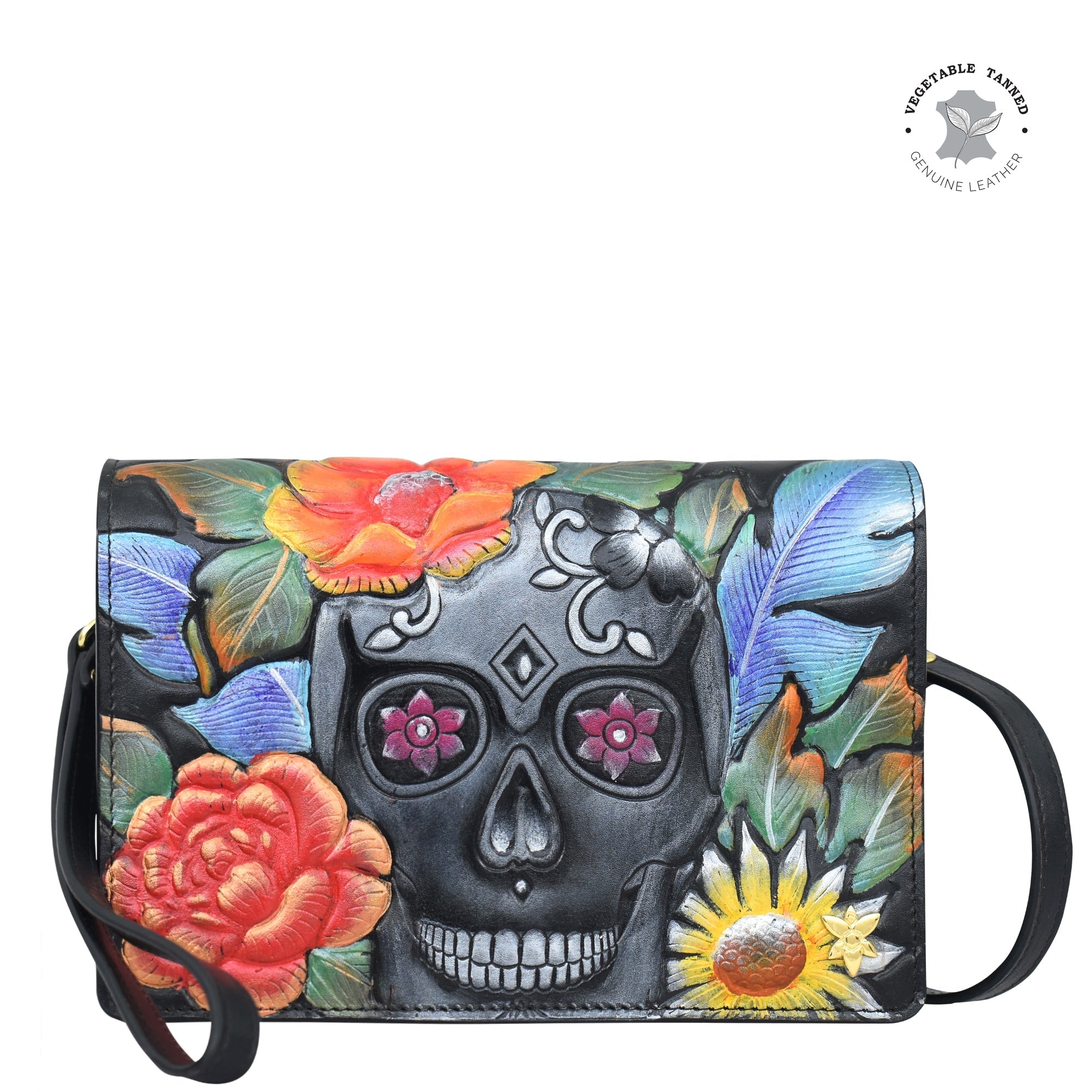 Leather Hand-Painted 4 in 1 Organizer Crossbody - 711 – Anuschka (CA)