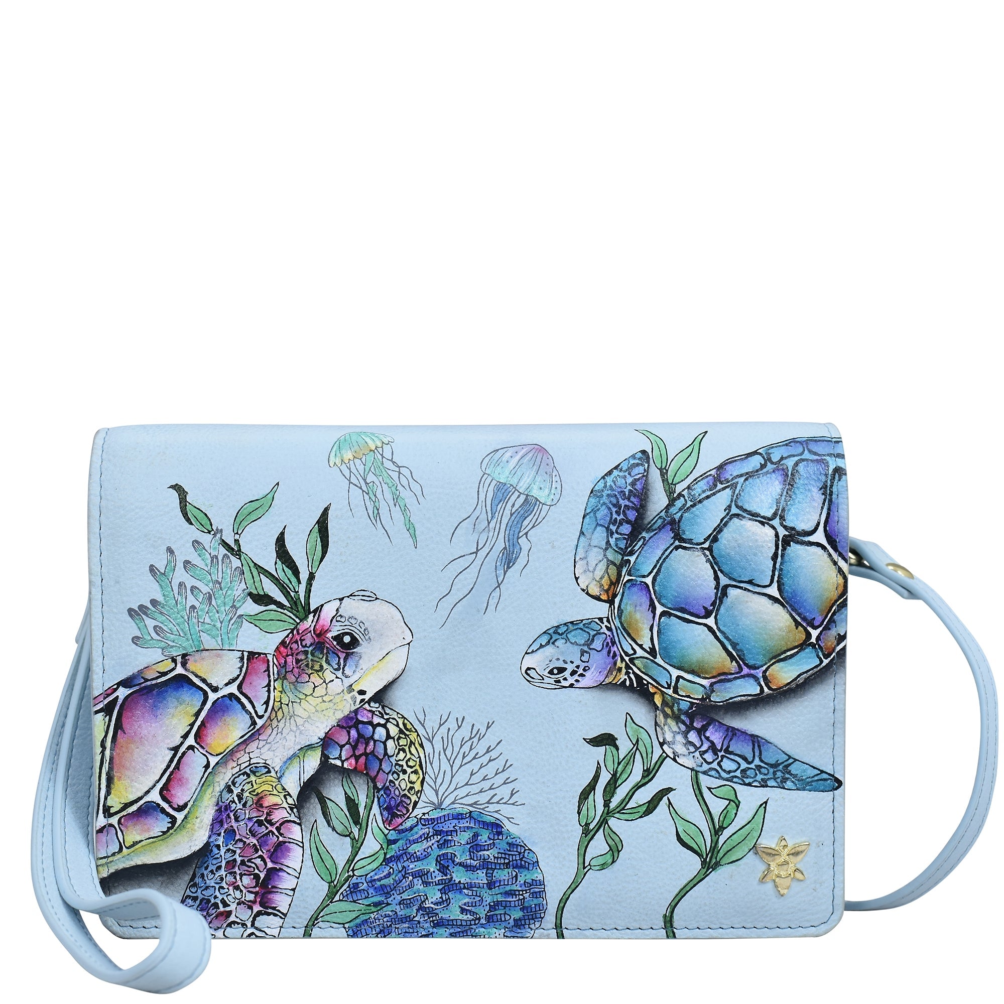 【タグあり】 turtle seahorse 4 in 1 Organizer Crossbody - 711 - Anuschka (CA)