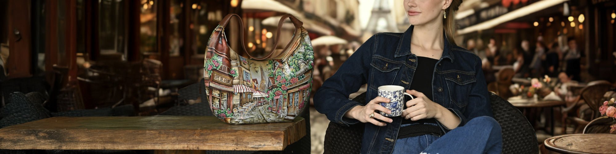 Designer Leather Shoulder Bag Collection - Anuschka (CA)