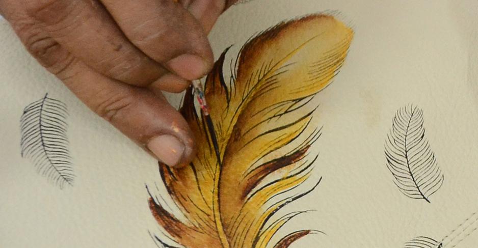 Floating Feathers-Ivory - Anuschka (CA)