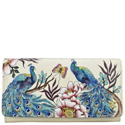 Pretty Peacocks Accordion Flap Wallet - 1112