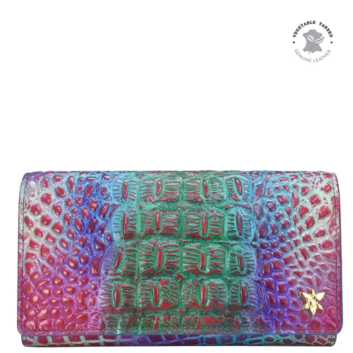 Croco Embossed Daydream Three Fold Wallet - 1150