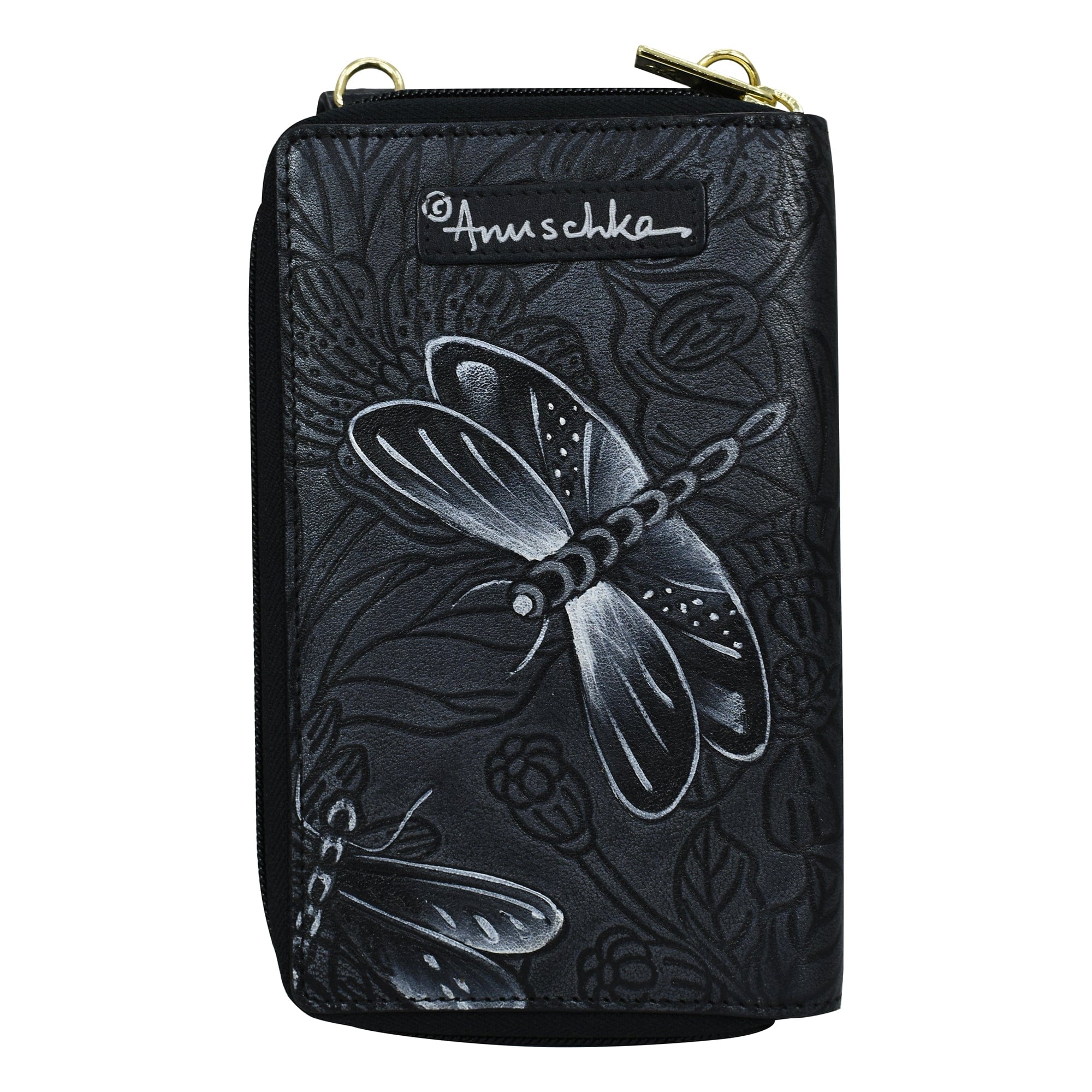 Tooled Dragonfly Meadow Pewter – Anuschka (CA)