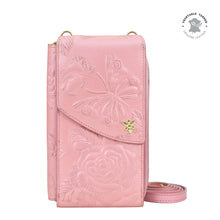 Load image into Gallery viewer, Tooled Rose Pearl Pink Crossbody Phone Case - 1173

