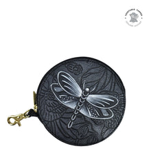Load image into Gallery viewer, Tooled Dragonfly Meadow Pewter​ Round Coin Purse - 1175

