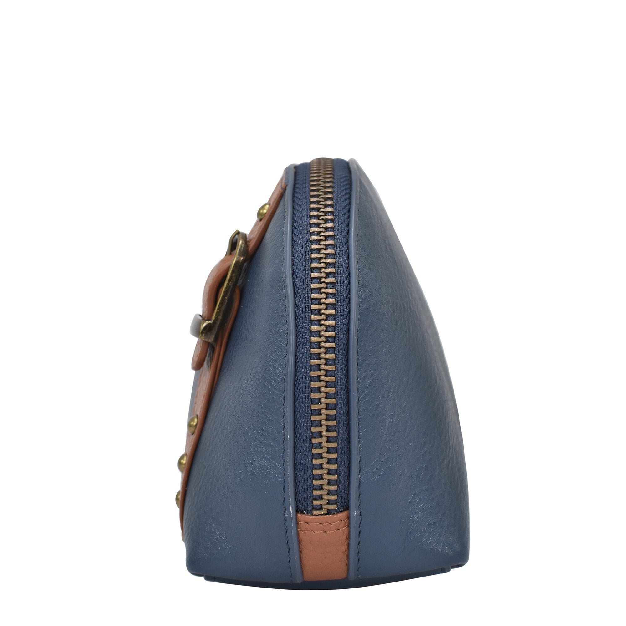 Heritage Leather Zippered Cosmetic Pouch - 1908