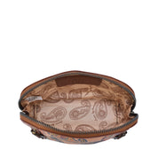 Heritage Leather Zippered Cosmetic Pouch - 1908