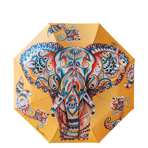 Elephant Mandala Auto Open/ Close Printed Umbrella - 3100