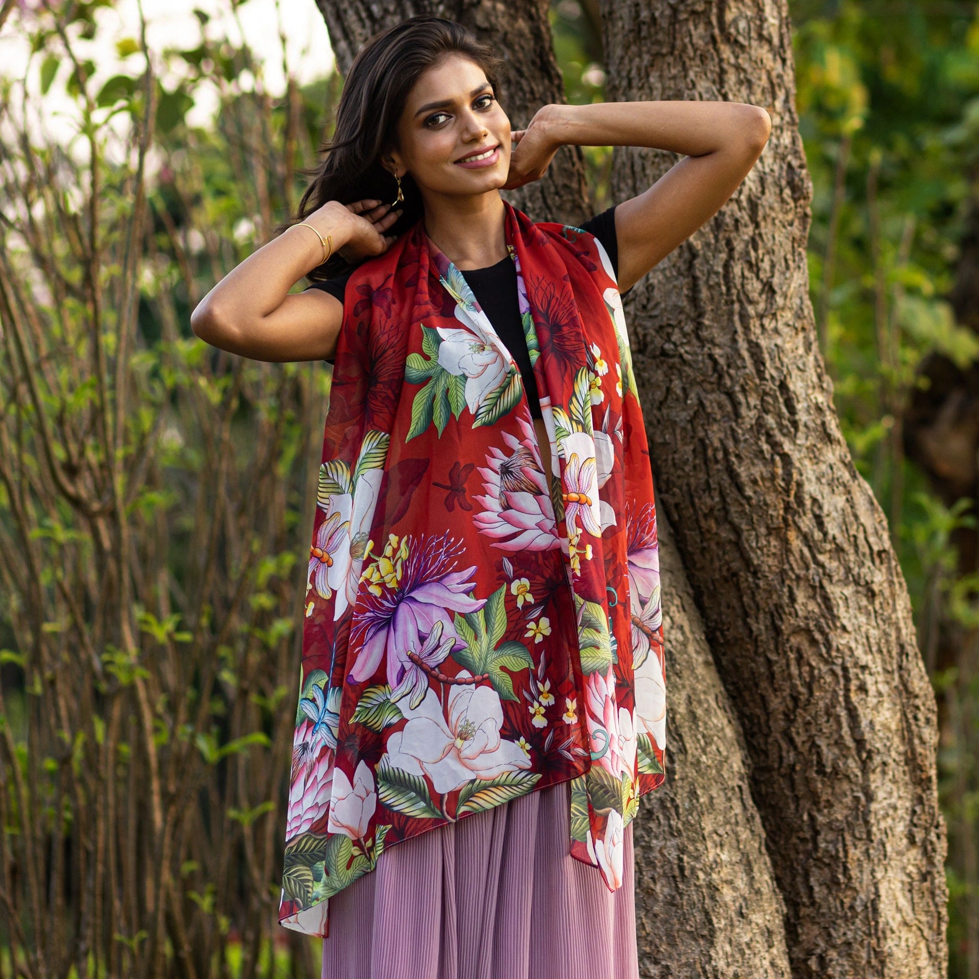 Printed Chiffon Scarf - 3300 - Anuschka (CA)