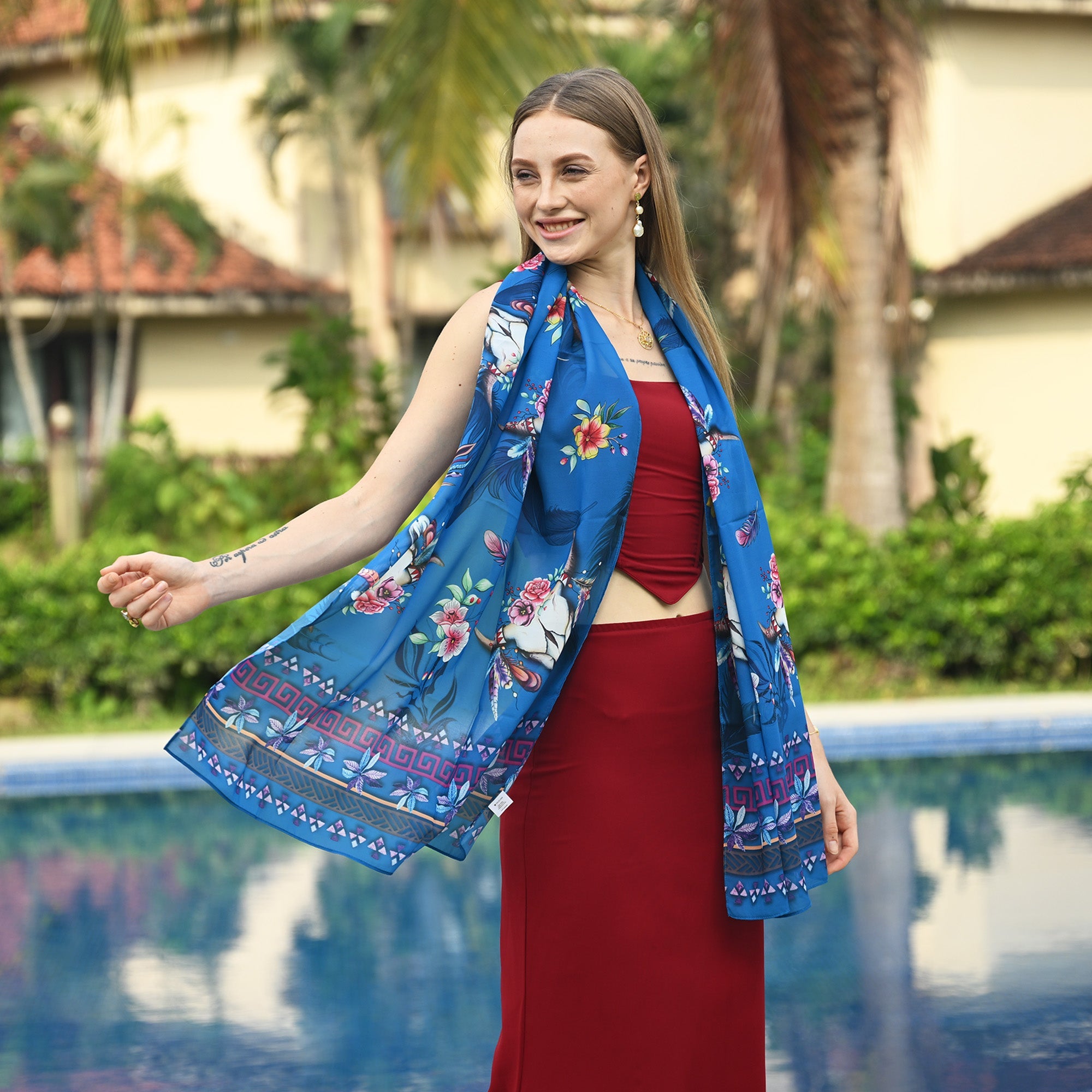 小物 auskou fooded scarf Luxury Scarves Inspired by Nature - Anuschka (CA)