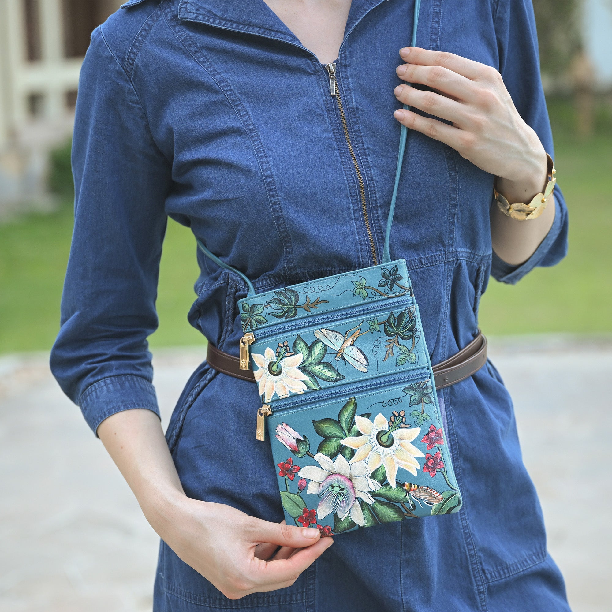 Mini Double Zip Travel Crossbody - 448