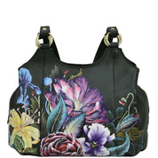 Vintage Floral Triple Compartment Satchel - 469