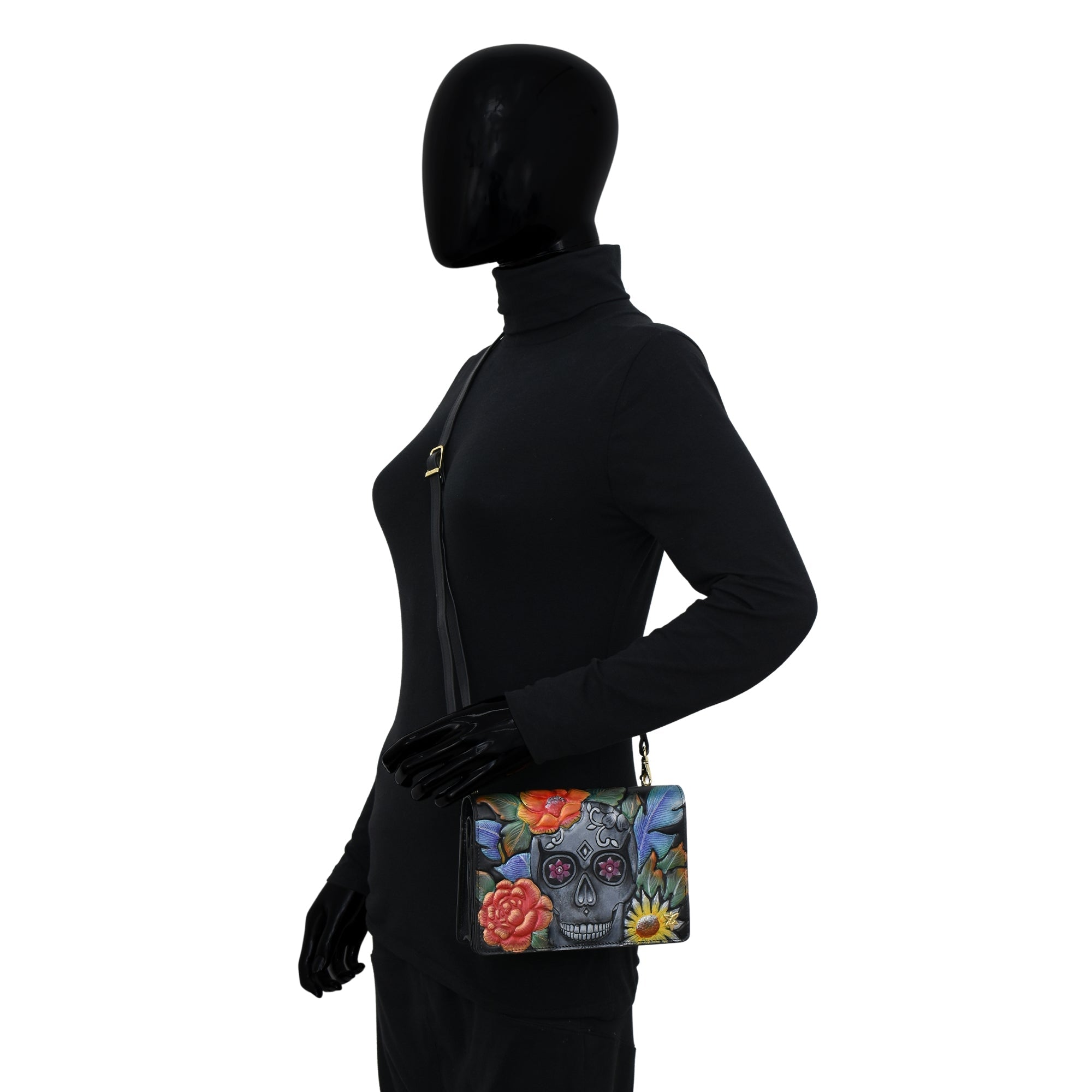 Leather Hand-Painted 4 in 1 Organizer Crossbody - 711 – Anuschka (CA)