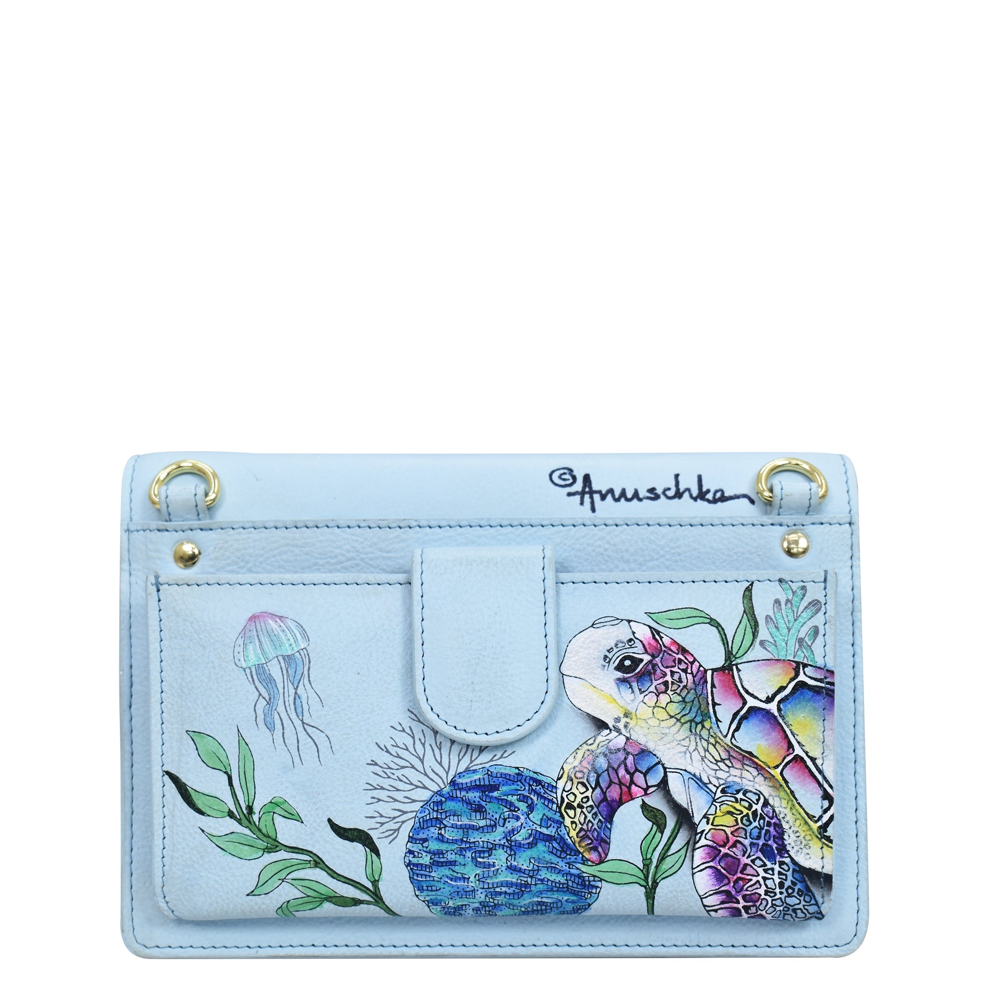 Leather Hand-Painted 4 in 1 Organizer Crossbody - 711 – Anuschka (CA)