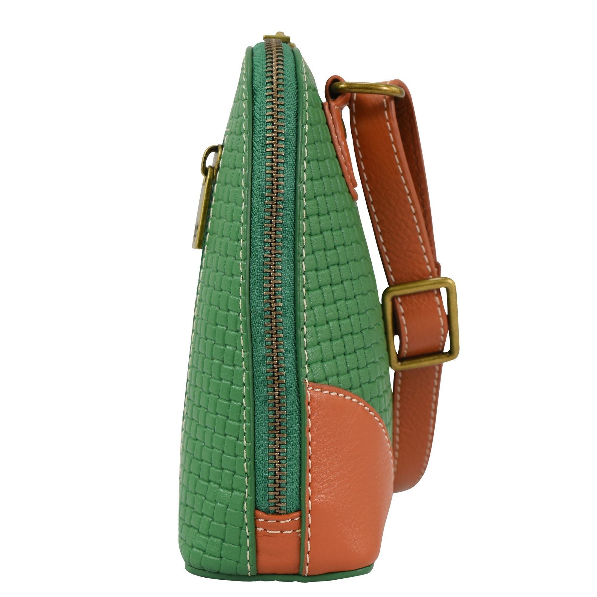 Heritage Leather Small Multi Compartment Zip-Around Organizer - 8109