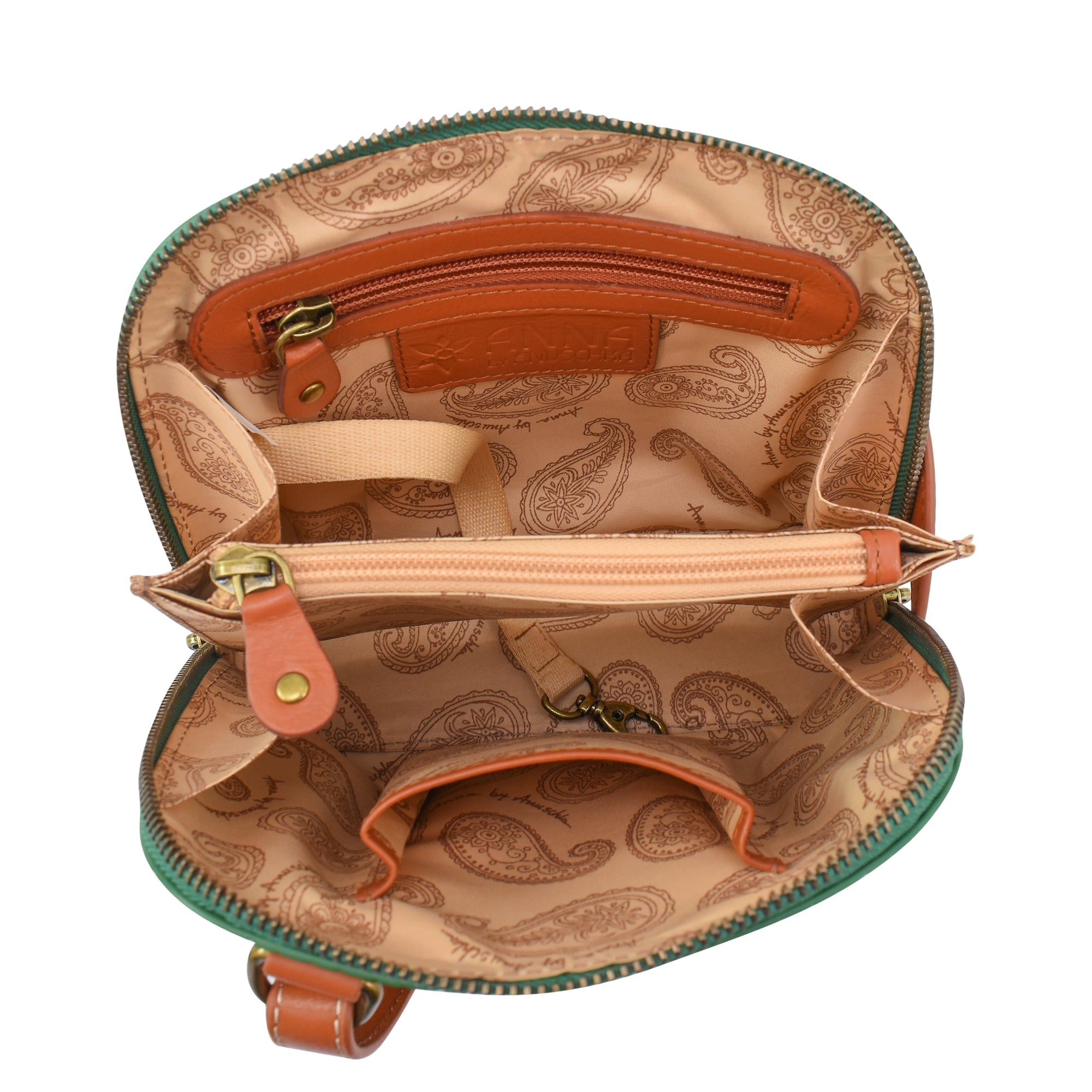 Heritage Leather Small Multi Compartment Zip-Around Organizer - 8109