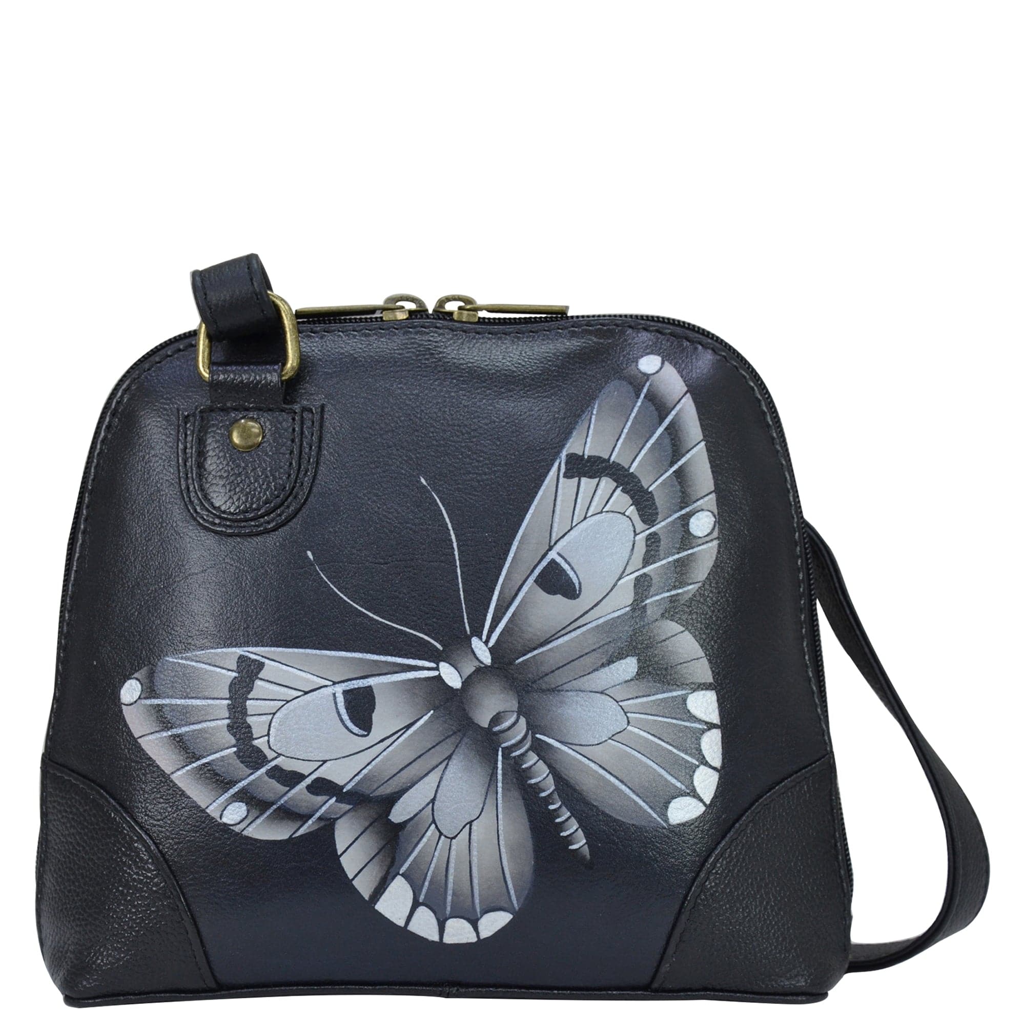 Butterfly Black Small Multi Compartment Zip-Around Organizer - 8109