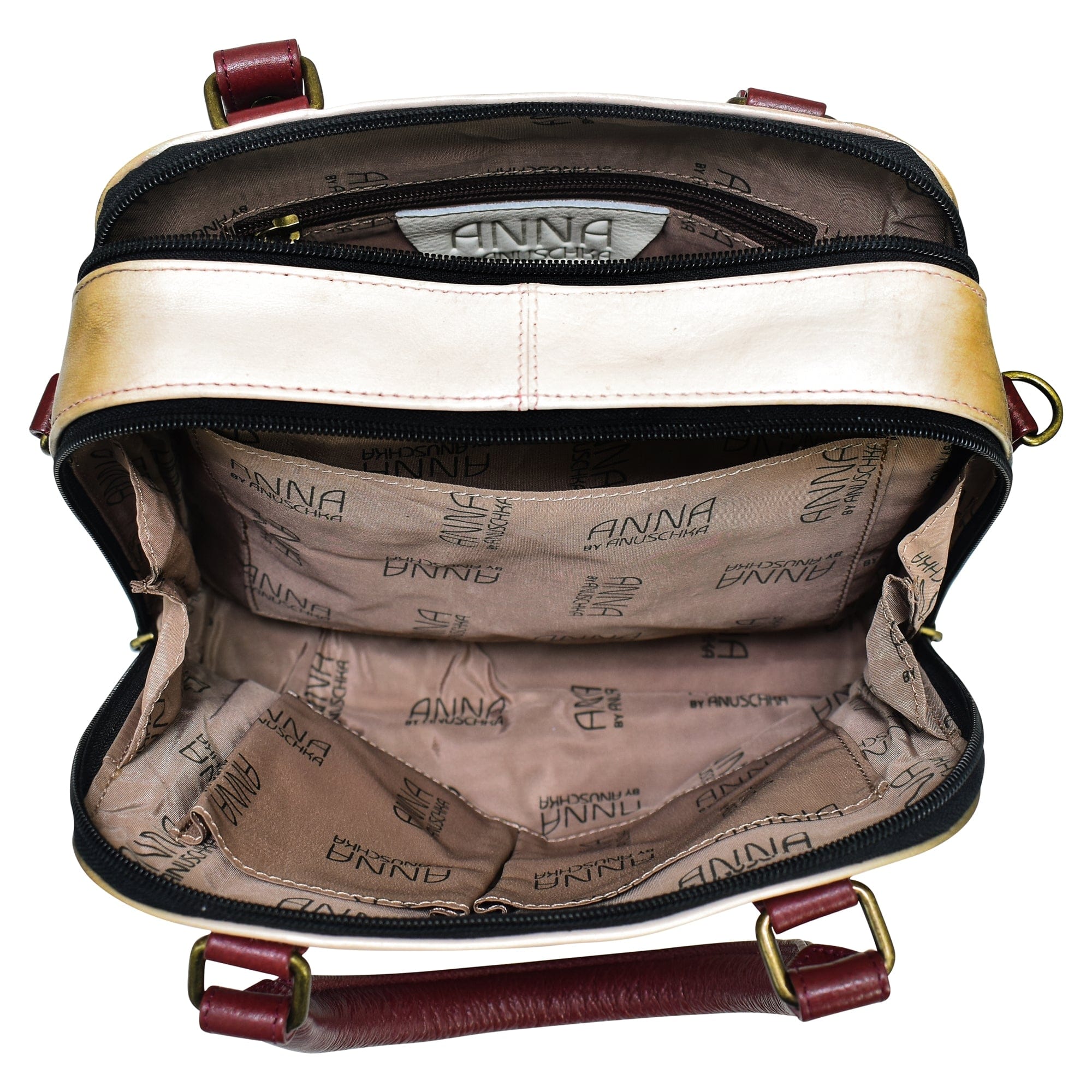 Double Zip Organizer Satchel - 8465