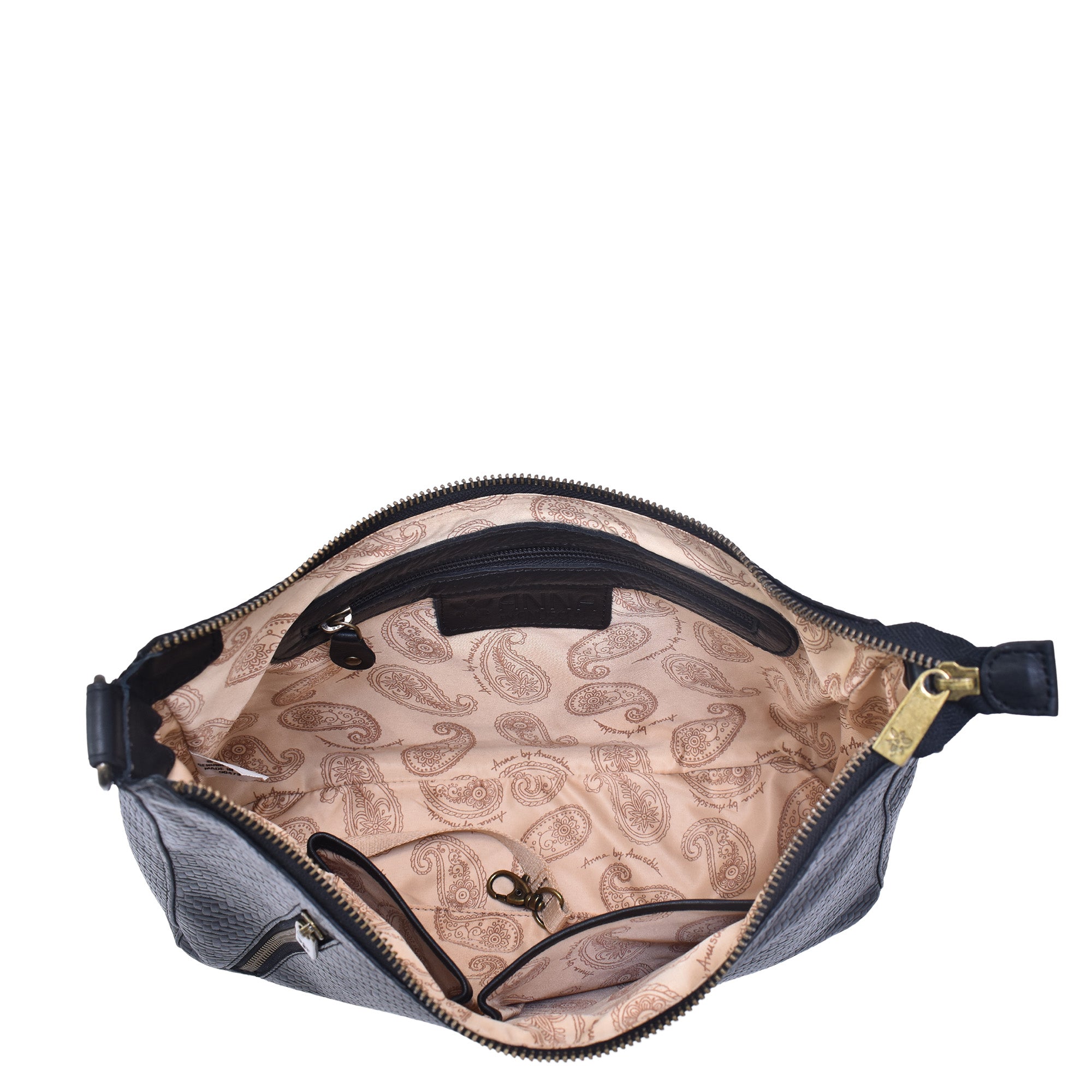 Heritage Leather Large Top Zip Hobo - 8487