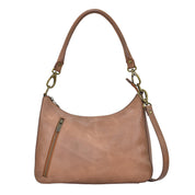 Heritage Leather Large Top Zip Hobo - 8487