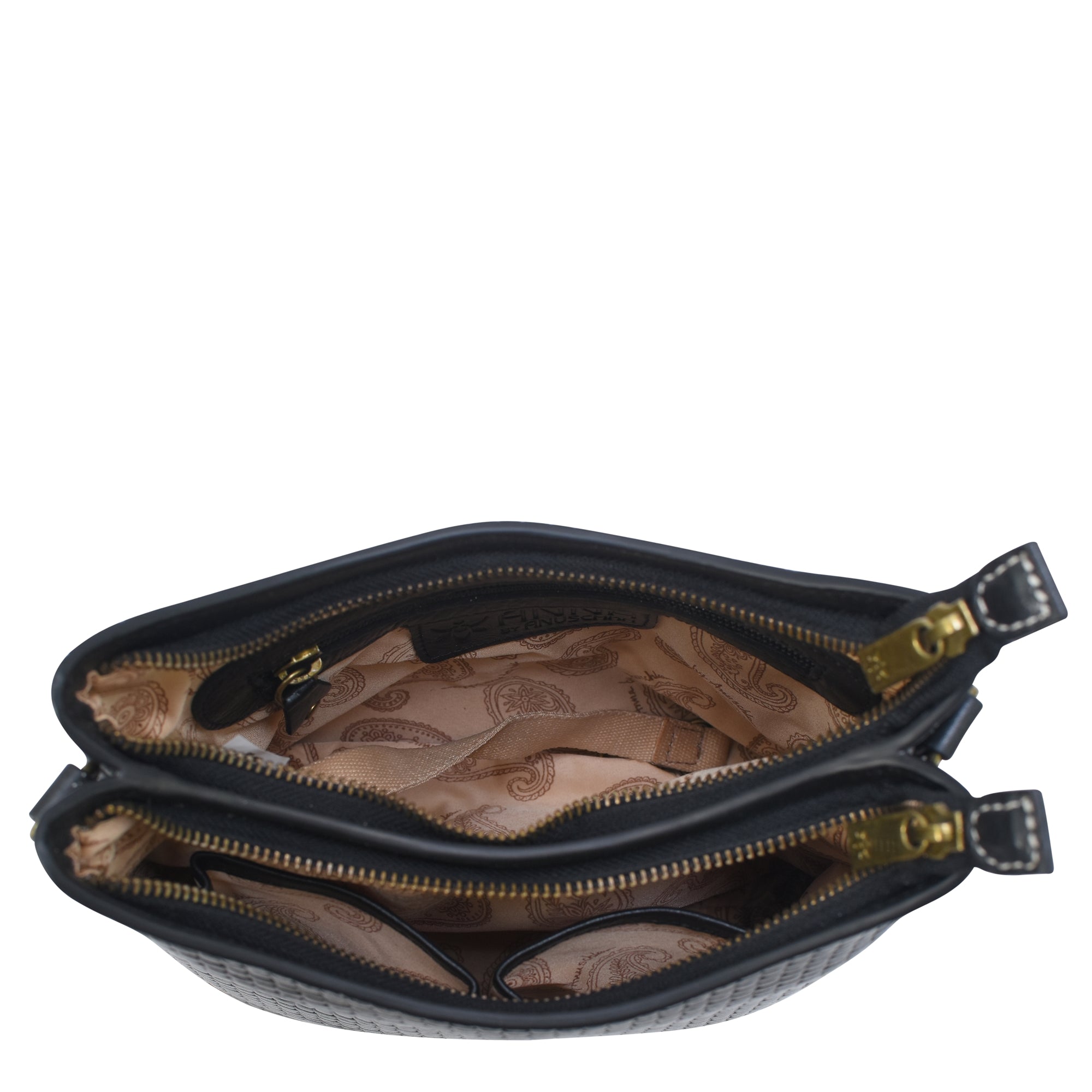 Heritage Leather Multicompartment Hobo - 8532