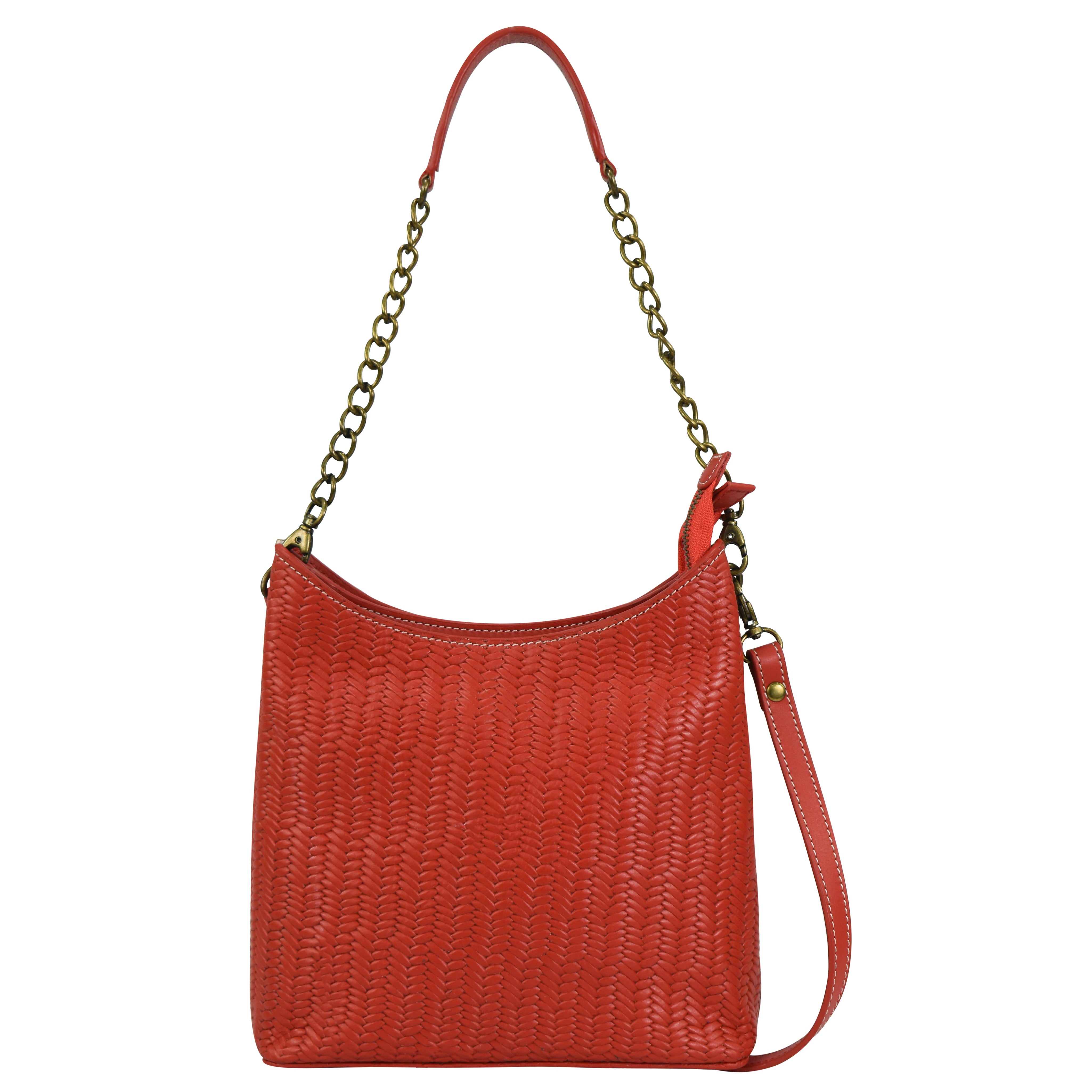 Heritage Leather Multicompartment Hobo - 8532