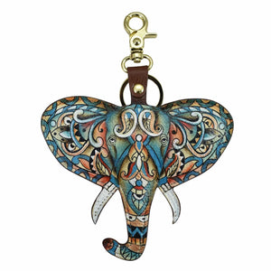 Painted Leather Bag Charm K0039 - Keycharms