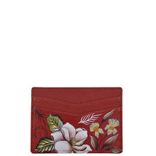 Load image into Gallery viewer, Anuschka Credit Card Case with Crimson Garden painting

