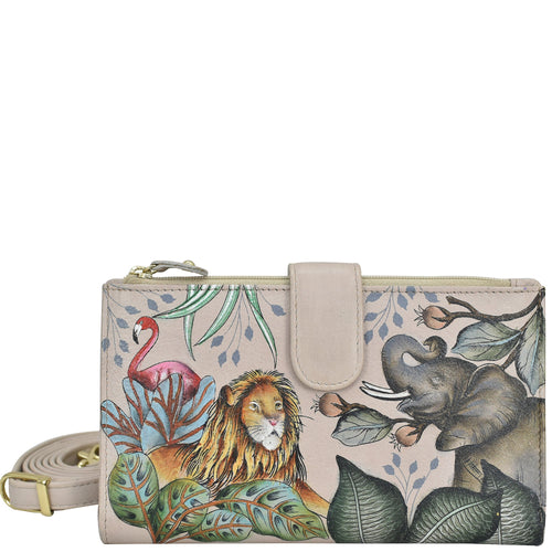 Anuschka Cell Phone Case & Wallet with African Adventure painting