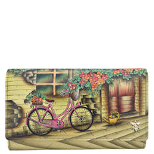 Load image into Gallery viewer, Vintage Bike Checkbook Clutch with RFID - 1153
