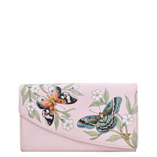 Load image into Gallery viewer, Anuschka Accordion Flap Wallet with Butterfly Melody painting
