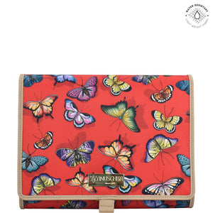 Fabric with Leather Trim Toiletry Case - 13001