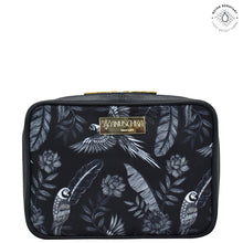 Load image into Gallery viewer, Jungle Macaws Fabric with Leather Trim Travel Jewelry Organizer - 13003
