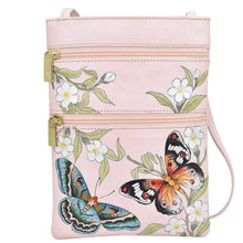Load image into Gallery viewer, Butterfly Melody Mini Double Zip Travel Crossbody - 448
