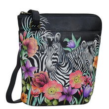 Load image into Gallery viewer, Playful Zebras Organizer Crossbody With Extended Side Zipper - 493
