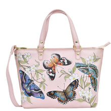 Load image into Gallery viewer, Anuschka Medium Tote with Butterfly Melody painting
