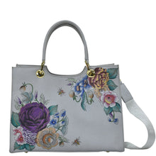 Load image into Gallery viewer, Anuschka Meduim Satchel with Floral Charm painting
