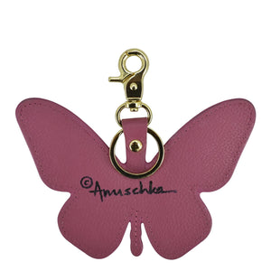Painted Leather Bag Charm - K0005