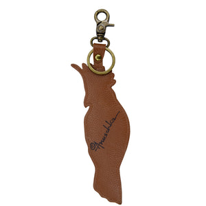 Painted Leather Bag Charm - K0017