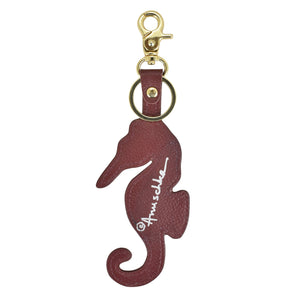 Painted Leather Bag Charm - K0027
