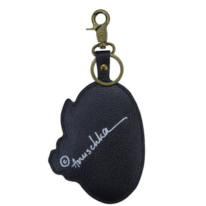 Painted Leather Bag Charm - K0030